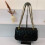 (Black) Diamond Quilted Flap Chain Bag Lock Shoulder Bag 1