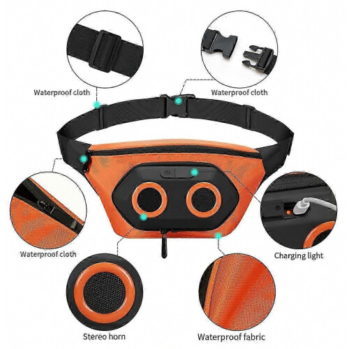 Αδιάβροχο ηχείο Bluetooth Fanny Pack για αθλήματα με ποδήλατο και τρέξιμο σε εξωτερικ 2
