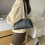 (Black) Retro printed shell armpit bag for women long shoulder strap zipper shoulder bag 1