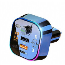 Lettore MP3 Bluetooth per auto con qualità audio lossless, adattatore per accendisigari, caricabatterie da auto a 3 porte e compatibili