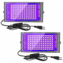 focos LED UV de 100 W, luz negra, IP65, resistentes al agua, lámpara LED ultravioleta, iluminación de efectos para acuarios, fiestas, p