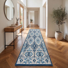 (80x300 cm _ Long Hallway Runner Rug Geometric Printed Carpet, Luna) Hallway Runner Rug Living Room Carpet Printed Rugs