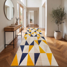 (80x300 cm _ Long Hallway Runner Rug Geometric Printed Carpet, Brio) Hallway Runner Rug Living Room Carpet Printed Rugs