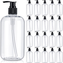 (500ml, 2pcs) Tyhjät muoviset pumppupullot, annostelija, kirkas, uudelleentäytettävä pumppupullo shampoolle, nestemäiselle