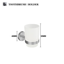 (Cup Holder) Akcesoria łazienkowe z szczotkowanego niklu, wieszak na ręczniki, wieszak na szlafrok, zestaw akcesoriów