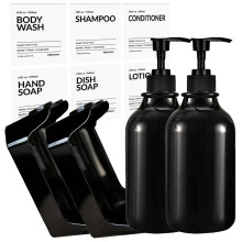 (2pcs white) Chamber-shampoo- ja hoitoaineannostelijasetti - ei poraamista, minimalistinen kylpyhuoneenjärjestäjä,