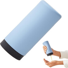 (Blue) Uusi shampoo- ja hoitoaineannostelija, silikoninen uudelleenkäytettävä astianpesuainepullo, puristettava