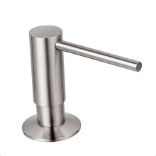 (Brushed nickel) Musta nestemäisen saippuan annostelija, messinkinen pumppupää, 500 ml:n PE-pullo, sisäänrakennettu saippuanannostelija