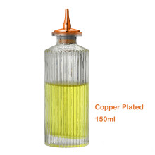 (150ml Copper Plated) Bitterflasche für Cocktails – Bitterflasche aus Glas mit Edelstahleinsatz