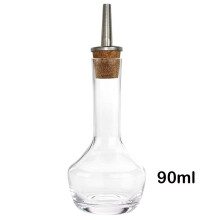 (90ml Silver) Bitterflasche für Cocktails – Bitterflasche aus Glas mit Edelstahleinsatz