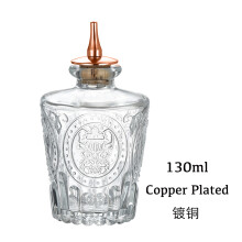 (130ml Copper Plated) Bitterflasche für Cocktails – Bitterflasche aus Glas mit Edelstahleinsatz