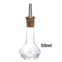 (50ml Silver) Bitterflasche für Cocktails – Bitterflasche aus Glas mit Edelstahleinsatz