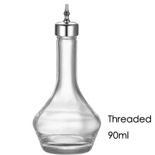 (Threaded 90ml) Bitterflasche für Cocktails – Bitterflasche aus Glas mit Edelstahleinsatz