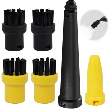 (Karcher set) 6 piezas Adecuado para accesorios de limpiadores a vapor Kärcher, juego de cepillos redondos, juego