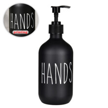 (black HANDS) 500 ml:n astianpesuainepullo-annostelija, uudelleentäytettävä kylpyhuoneen käsisaippua, shampoo, suihkugeeli,