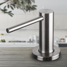 (Brushed Nickel) Tukeva 304 ruostumattomasta teräksestä valmistettu saippua-annostelija keittiön pesualtaalle, 17 unssin