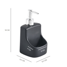 (Black A) 390 ml / 13 oz käsisaippua-annostelija meikkiastia monikäyttöinen täytettävä nestepumppupullo keittiöön