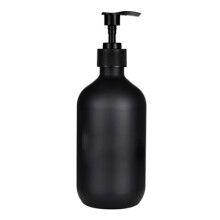 (black) 500 ml:n astianpesuainepullo-annostelija, uudelleentäytettävä kylpyhuoneen käsisaippua, shampoo, suihkugeeli,