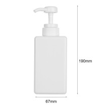(white-650ml) Neliönmuotoinen kirkas pullo nestemäistä saippuaa vaahdotettua vaahtoa pullotuspisteitä shampoo voide