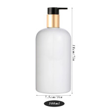 (500ml white-gold) Suurikapasiteettinen annostelupullo, nestemäinen voide, shampoo, saippuapuristinpullot, hotelli, matka,