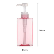 (pink-650ml) Neliönmuotoinen kirkas pullo nestemäistä saippuaa vaahdotettua vaahtoa pullotuspisteitä shampoo voide