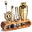 (Silver) Kit de barman Mixology : ensemble de 10 outils de bar avec support élégant en bambou 2