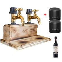 (2 Heads) Whisky-Spender in Form eines Holzhahns – Perfektes Geschenk für Wein und Spirituosen, geeignet für Väter
