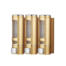 (Golden 3PC) Yhden/kahden 400 ml:n saippua-annostelija, seinälle kiinnitettävä suihku-kylpyshampoo-annostelija, kylpyhuonetarvikkeiden