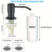 (350ml black color) 500ml / 350ml Hyödyllisiä keittiön pesualtaan työkaluja Etusivu Tuote Pullo Nestesaippua-annostelijat