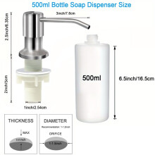 (500ml Brushed) 500ml / 350ml Hyödyllisiä keittiön pesualtaan työkaluja Etusivu Tuote Pullo Nestesaippua-annostelijat