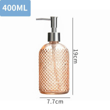 (yellow) 1 kpl 400 ml Nordic Light Luxury -lasipullo, käsien desinfiointiaine, shampoo- ja suihkusaippua-annostelija