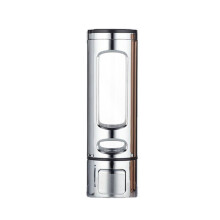 (Silver 1PC) Yhden/kahden 400 ml:n saippua-annostelija, seinälle kiinnitettävä suihku-kylpyshampoo-annostelija, kylpyhuonetarvikkeiden