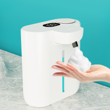 (White-Foam) 500 ml:n HD-näyttö, 9 tasoa, säädettävä automaattinen Smart Sense -saippua-annostelija, IPX5-vedenpitävä