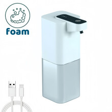 (Foam-C) Automaattinen saippua-annostelija, infrapuna-anturilla varustettu vaahtomuovisaippua-annostelija, USB-ladattava