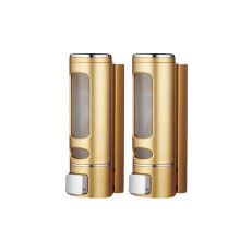 (Golden 2PC) Yhden/kahden 400 ml:n saippua-annostelija, seinälle kiinnitettävä suihku-kylpyshampoo-annostelija, kylpyhuonetarvikkeiden