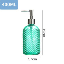 (green) 1 kpl 400 ml Nordic Light Luxury -lasipullo, käsien desinfiointiaine, shampoo- ja suihkusaippua-annostelija