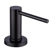 (matte black, 500ml) Keittiön pesuallas saippua-annostelija ruostumattomasta teräksestä, täytettävä pumppu, 17oz pullo, sisäänrakennettu
