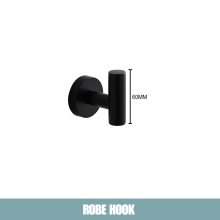 (Black hook) Zestaw akcesoriów łazienkowych w kolorze szarego pistoletu, czarnego szczotkowanego złota, ze stali