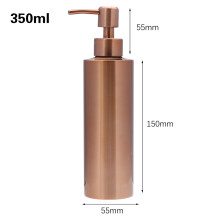 (350ml) Rose Goldr nestesaippua-annostelija pumppupullo voide käsien desinfiointiaine shampoo ruostumattomasta