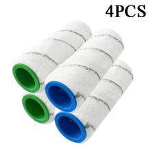 (4PCS) Adecuado para rodillos de microfibra Karcher FC3 FC5 FC7, cepillos limpiadores de suelos eléctricos