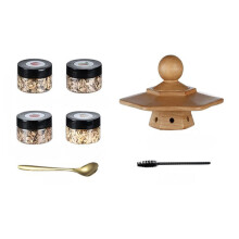 (Wooden seat set-A) Zestaw do wędzenia koktajli z wiórkami drewna jabłoniowego, wiśniowego, dębowego, pekanowego, whisky,