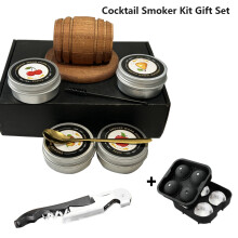(New-Set 9) Zestaw do wędzenia koktajli z wiórkami drewna jabłoniowego, wiśniowego, dębowego, pekanowego, whisky,