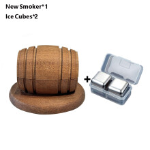 (New-Set 2) Zestaw do wędzenia koktajli z wiórkami drewna jabłoniowego, wiśniowego, dębowego, pekanowego, whisky,