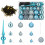 VidaXL vidaXL Christmas Bauble Set 61 pcs Turquoise Dia. 6 cm Plastic 2