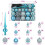 VidaXL vidaXL Christmas Bauble Set 61 pcs Turquoise Dia. 6 cm Plastic 1