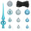 VidaXL vidaXL Christmas Bauble Set 61 pcs Turquoise Dia. 6 cm Plastic 5