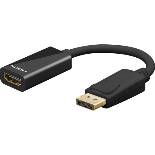 Goobay DisplayPort-auf-HDMI-Adapter 0,1 m - Schwarz
