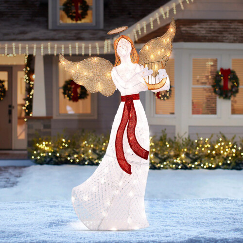 Beleuchteter Weihnachtsengel, 150 cm, 120 warmweiße LEDs 2