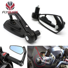 (black) FLYQUICK Uniwersalna modyfikacja motocykla: kierownica w kształcie diamentu i lusterka wsteczne