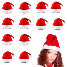Pack of 12 Santa Hats, Hat for Adults and Children, Xmas Christmas Party Set